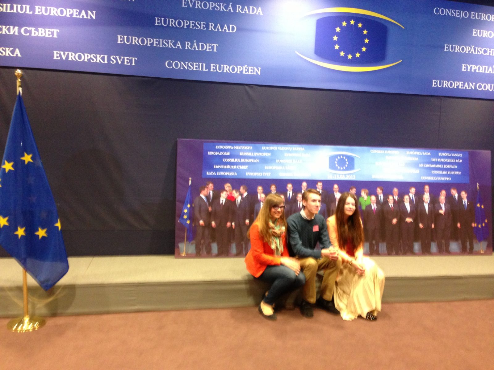 IVOLO young participants at the European Council building in Brussels